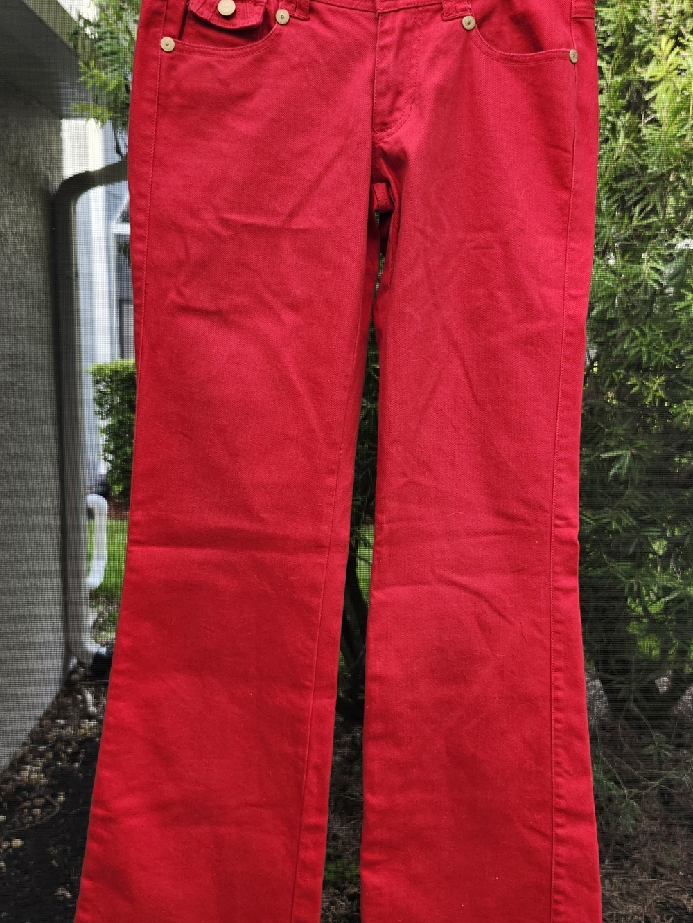 Candie's Red Straight-Leg Women's Jeans